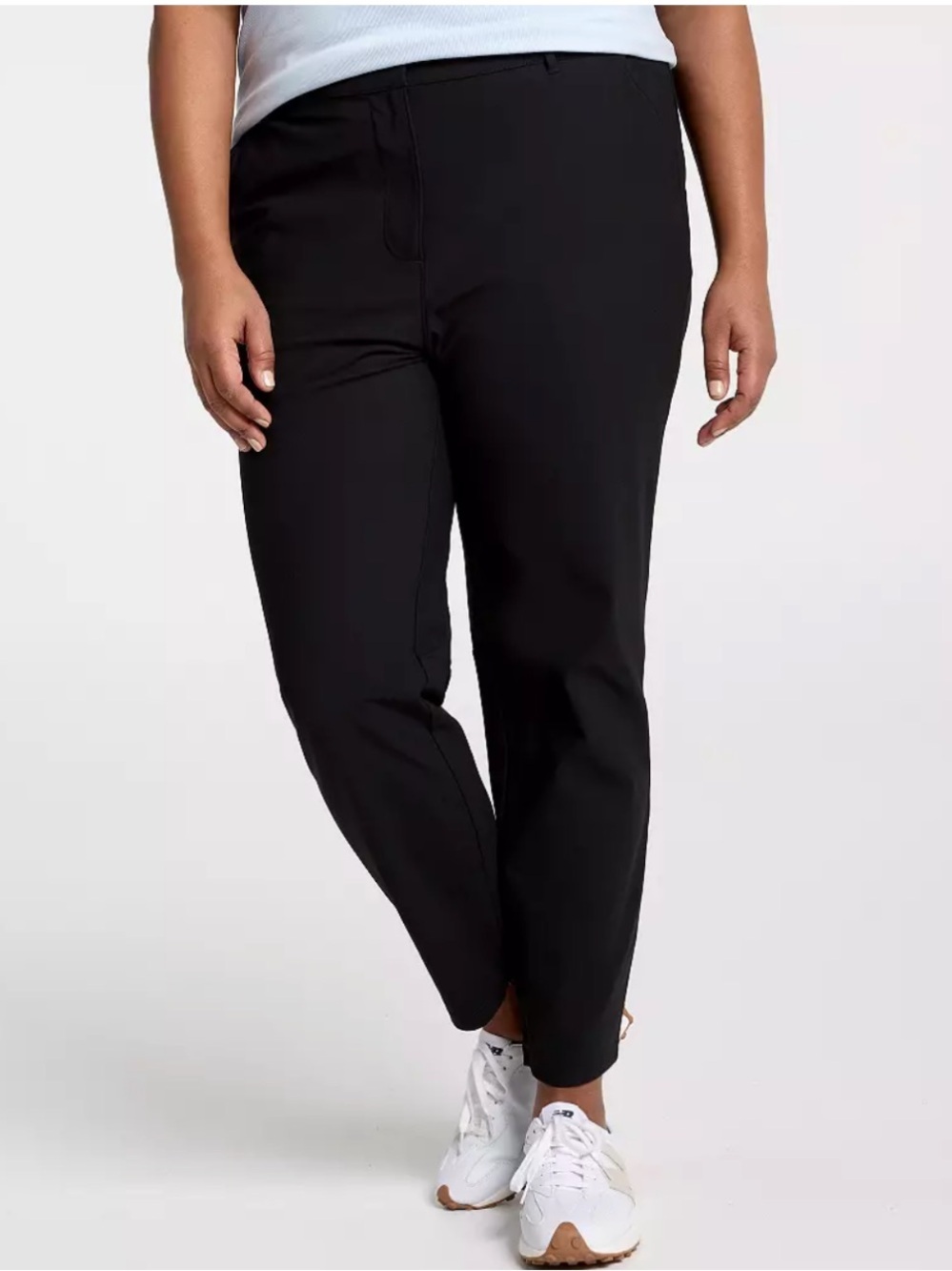 CALIA Slim Fit Golf Pants Pure Black Easy Care Athletic Pants